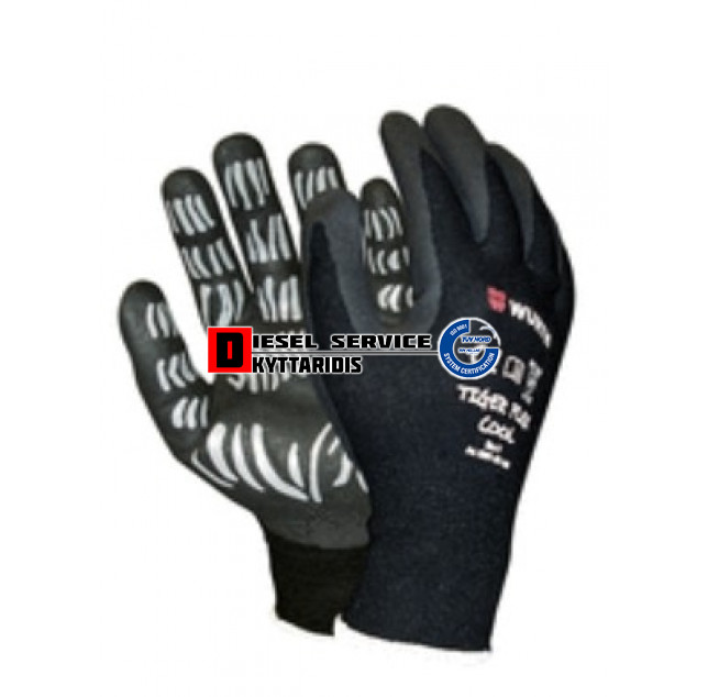 Γάντια μηχανικού πλαστικοποιημένα μαυρα No 10