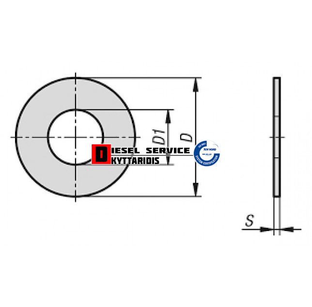 Ροδέλα πείρων ακραξονίου 1.2mm