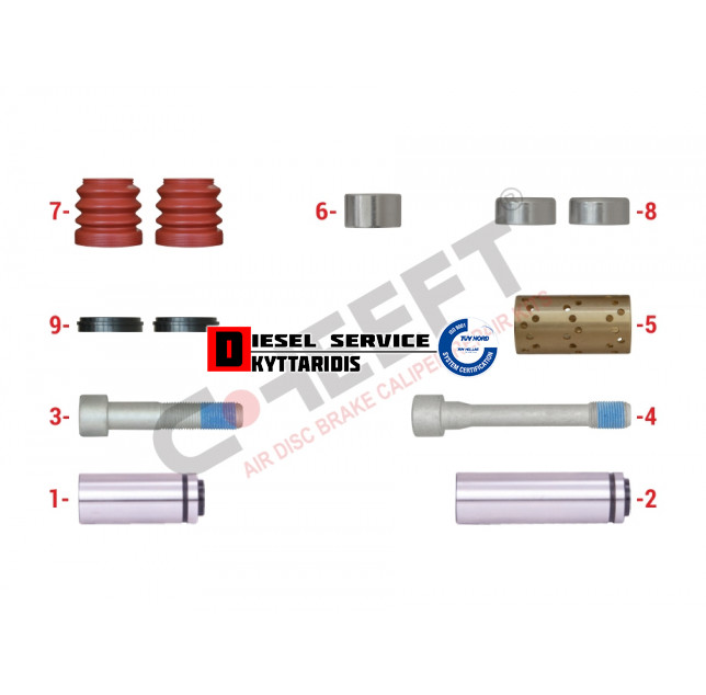Δαγκάνας ποίροι και καλύμματα εμβόλων σετ Δαγκάνας ποίροι και καλύμματα εμβόλων σετ