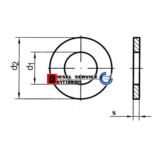 Ροδέλα πείρων ακραξονίου 1.4mm