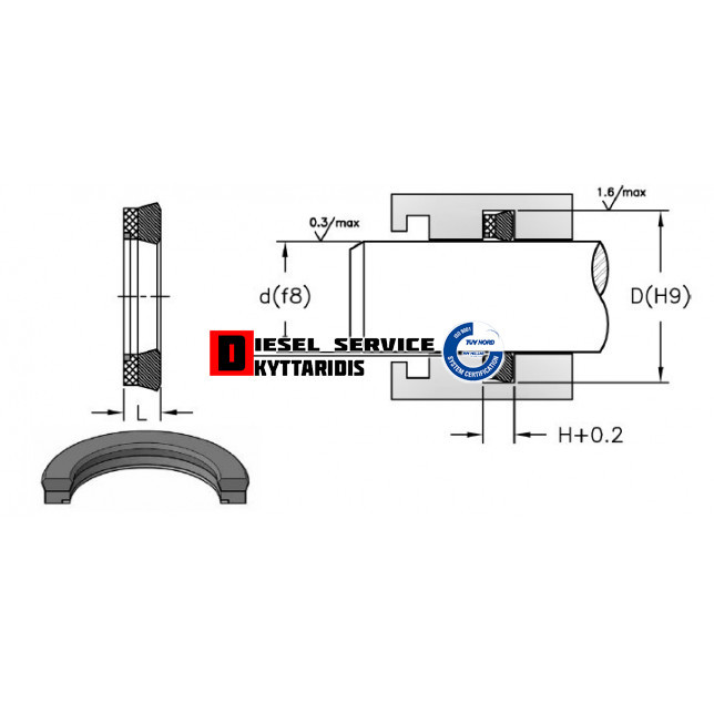 Τσιμούχα υδραυλικού 50*40*10 T3