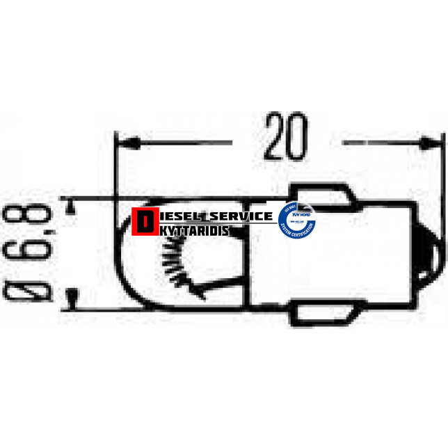 Λάμπα 12V-2W BA7s