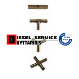 Σύνδεσμος μεταλλικός πολυαμιδίου ίσιος 4mm