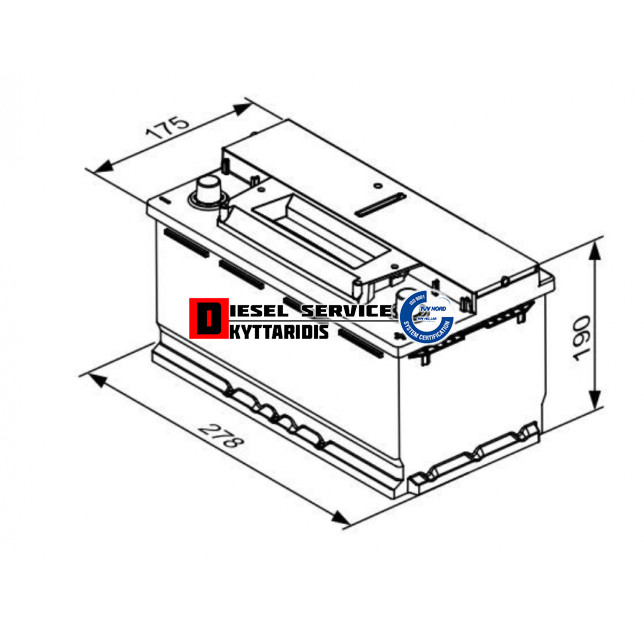 Μπαταρία 12V 70AH 760A