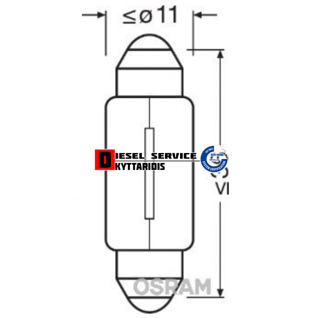 Λάμπα 24V-5W (K10 SV8.5-8)