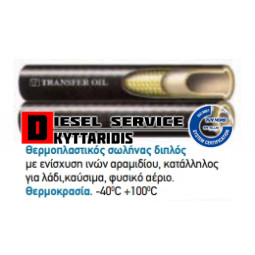 Σωλήνα 1/4 1SB θερμοπλαστικός διπλός με ένα σύρμα