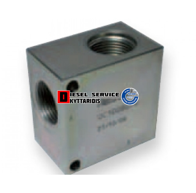 Τάκος με σωληνοειδή βαλβίδα διπλής διαδρομής