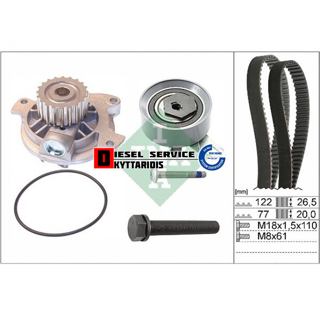 Ιμάντα χρονισμού σετ με αντλία νερού