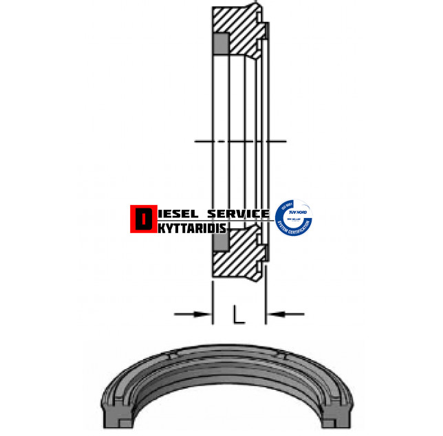 Τσιμούχα υδραυλικού 95.5*80*6.1 T-3RLU