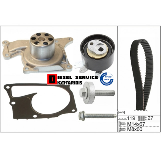 Ιμάντα χρονισμού σετ με αντλία νερού