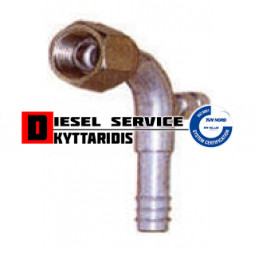 Ρακόρ κλιματισμού 90° με βαλβίδα πλήρωσης 5/8--5/16