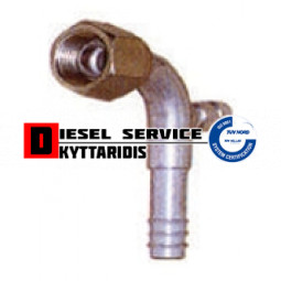 Ρακόρ κλιματισμού 90° με βαλβίδα πλήρωσης 7/8--1/2