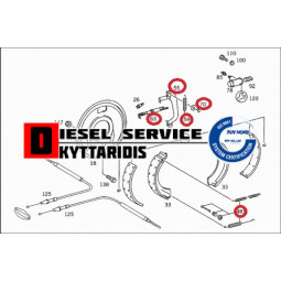 Ελατήρια φρένου σετ  (με μπρακέτο χειροφρένου) R+L