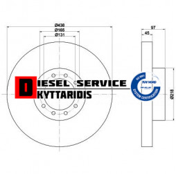 Δισκόπλακες εμπρ. Φ438