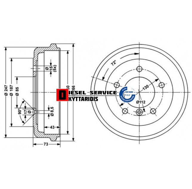 Ταμπούρο Φ230*34.5 Ταμπούρο Φ230*34.5