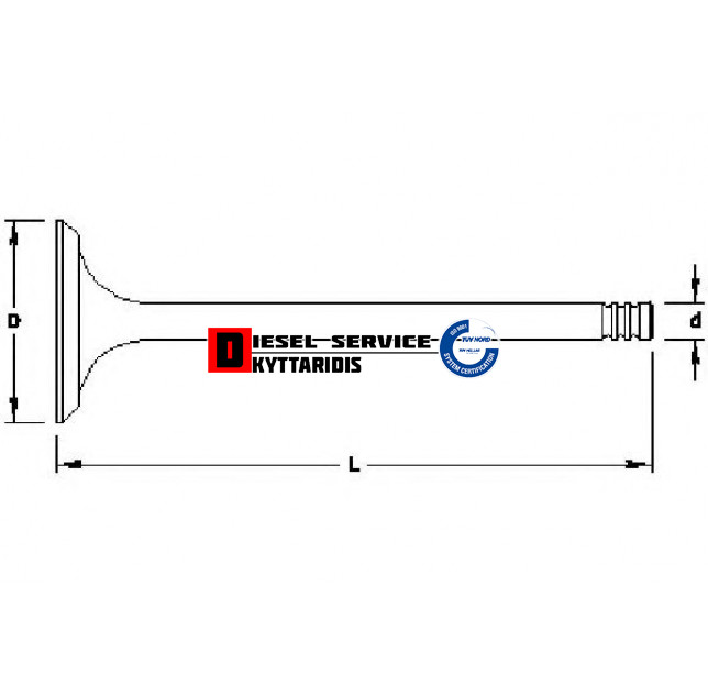 Βαλβίδα εισαγωγής 36*7*95.6
