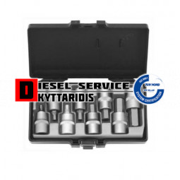 Καρυδάκια 1/2' 5~17 άλλεν σετ 8τμχ