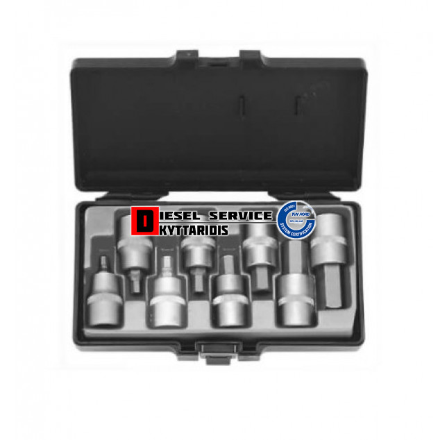 Καρυδάκια 1/2' 5~17 άλλεν σετ 8τμχ