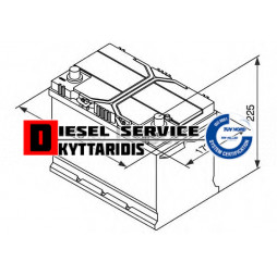 Μπαταρία S4 12V 95ΑH Μ300*Π170*Υ200